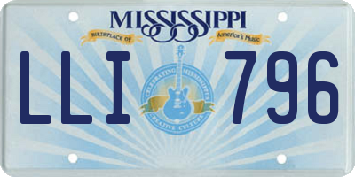 MS license plate LLI796