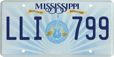MS license plate LLI799