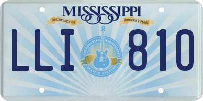 MS license plate LLI810