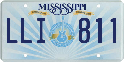 MS license plate LLI811