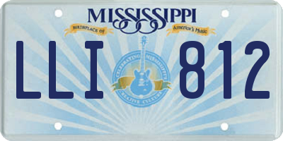 MS license plate LLI812