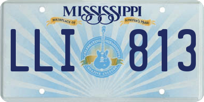 MS license plate LLI813