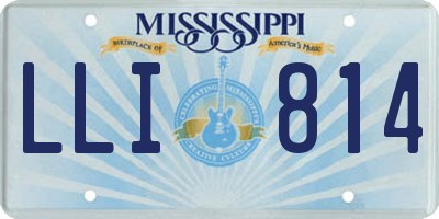 MS license plate LLI814