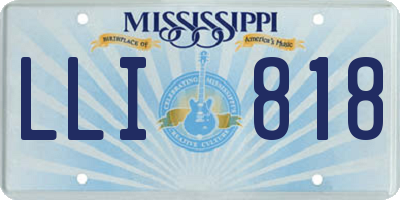 MS license plate LLI818