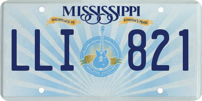 MS license plate LLI821