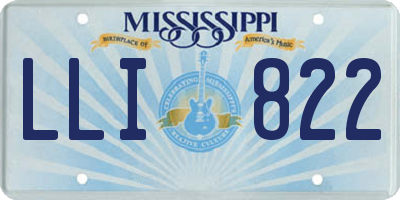 MS license plate LLI822