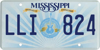 MS license plate LLI824
