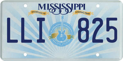 MS license plate LLI825