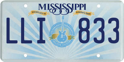 MS license plate LLI833