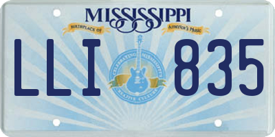 MS license plate LLI835