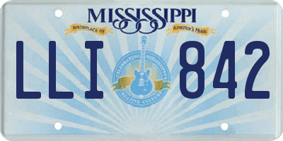 MS license plate LLI842