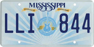MS license plate LLI844
