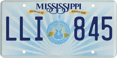 MS license plate LLI845