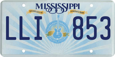 MS license plate LLI853