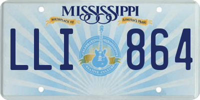 MS license plate LLI864