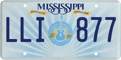 MS license plate LLI877