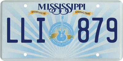 MS license plate LLI879