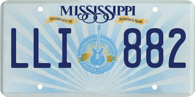 MS license plate LLI882