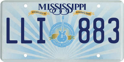 MS license plate LLI883