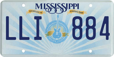 MS license plate LLI884