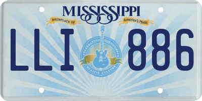 MS license plate LLI886