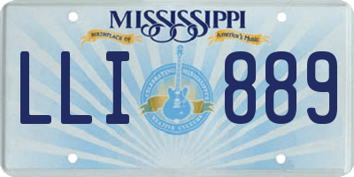 MS license plate LLI889