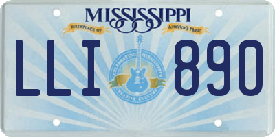 MS license plate LLI890