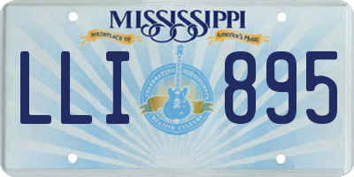 MS license plate LLI895