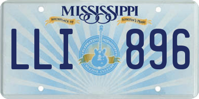 MS license plate LLI896