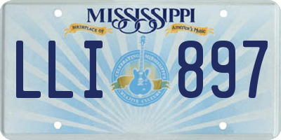 MS license plate LLI897