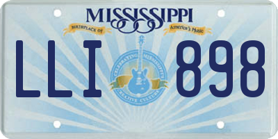 MS license plate LLI898