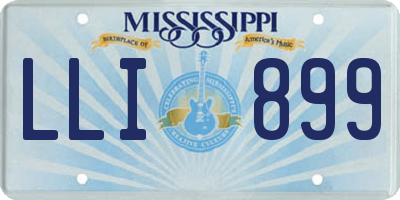 MS license plate LLI899
