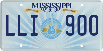 MS license plate LLI900