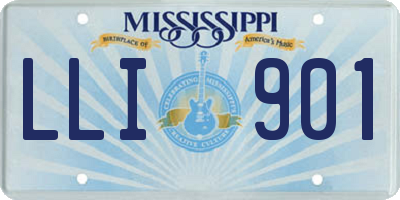 MS license plate LLI901