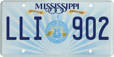 MS license plate LLI902