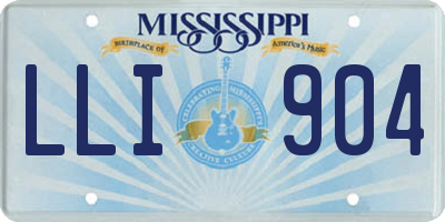 MS license plate LLI904
