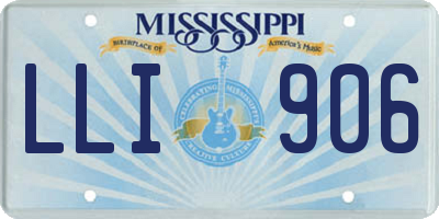 MS license plate LLI906