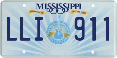 MS license plate LLI911