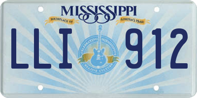 MS license plate LLI912