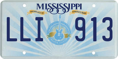 MS license plate LLI913
