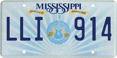 MS license plate LLI914