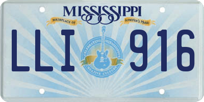 MS license plate LLI916