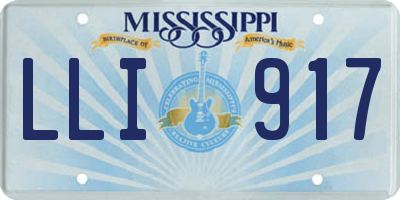 MS license plate LLI917