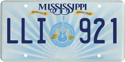 MS license plate LLI921