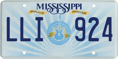 MS license plate LLI924
