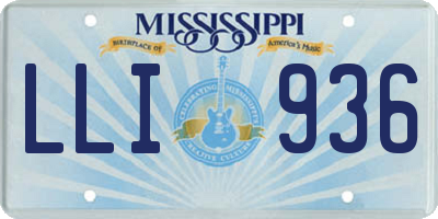 MS license plate LLI936