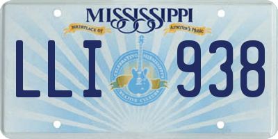 MS license plate LLI938