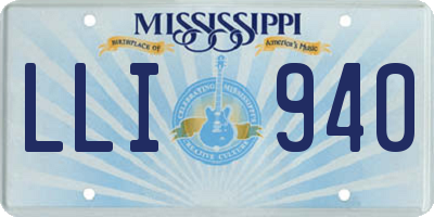 MS license plate LLI940