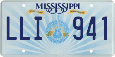 MS license plate LLI941