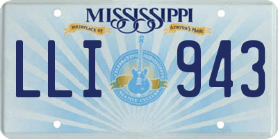 MS license plate LLI943